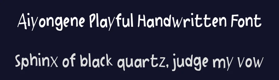 Aiyongene Playful Handwritten Font by Mei Suseno — Decorative Font — thumbnail 2