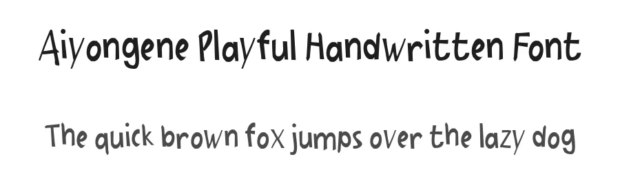 Aiyongene Playful Handwritten Font by Mei Suseno — Decorative Font