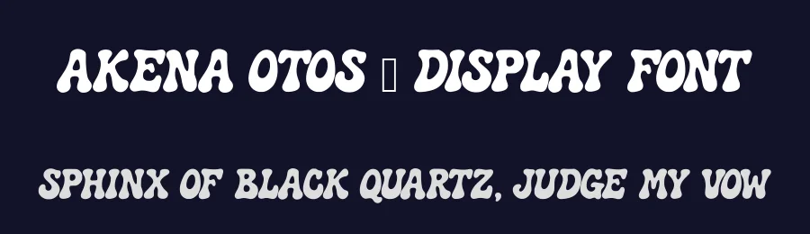 Akena Otos – Display font by majelis art — Display Font — thumbnail 2