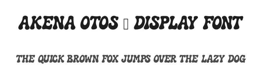 Akena Otos – Display font by majelis art — Display Font