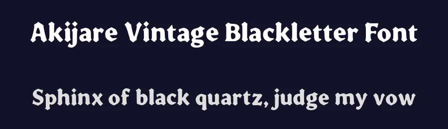 Akijare Vintage Blackletter Font by Mei Suseno — Decorative Font — thumbnail 2