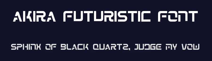 Akira Futuristic Font by vrozstudio — Display Font — thumbnail 2