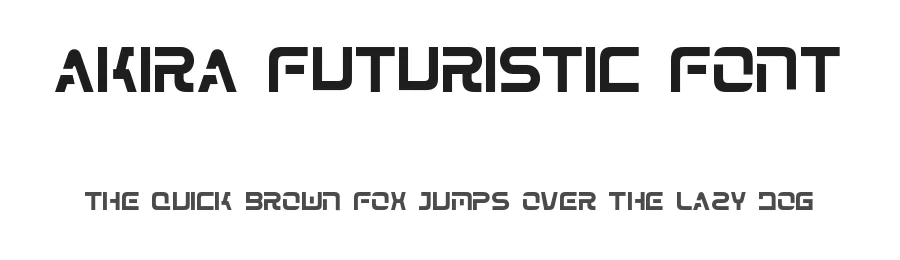 Akira Futuristic Font by vrozstudio โ Display Font