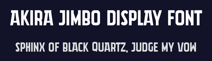 Akira Jimbo Display Font by 99designs — Display Font — thumbnail 2