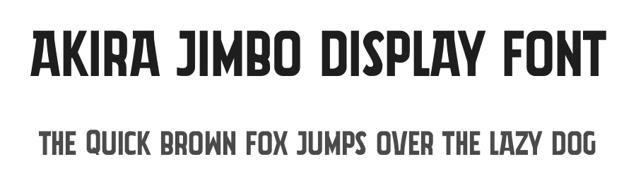Akira Jimbo Display Font by 99designs — Display Font