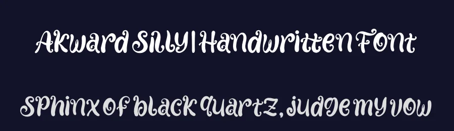 Akward Silly | Handwritten Font by Gracetypestudio — Script Handwritten Font — thumbnail 2