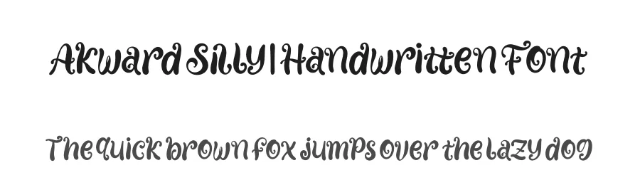 Akward Silly | Handwritten Font by Gracetypestudio — Script Handwritten Font