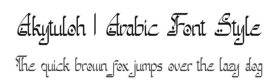 Akytuloh | Arabic Font Style by Denustudios — Script Handwritten Font