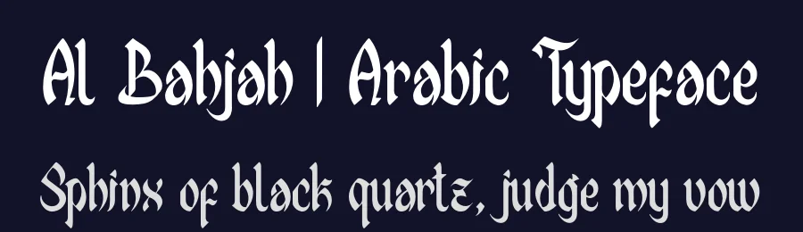 Al Bahjah | Arabic Typeface by Denustudios — Script Handwritten Font — thumbnail 2
