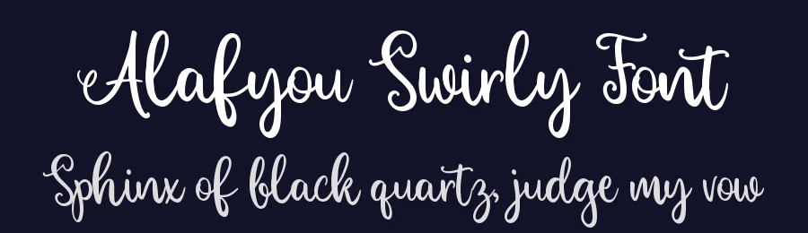 Alafyou Swirly Font by Allouse.Studio — Script Handwritten Font — thumbnail 2