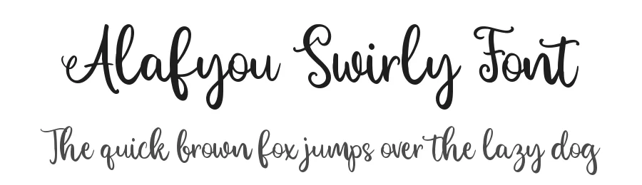 Alafyou Swirly Font by Allouse.Studio — Script Handwritten Font