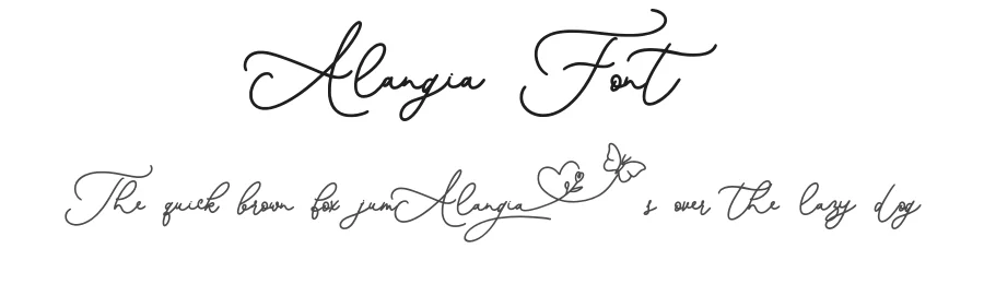 Alangia Font by cocodesign โ Script Handwritten Font
