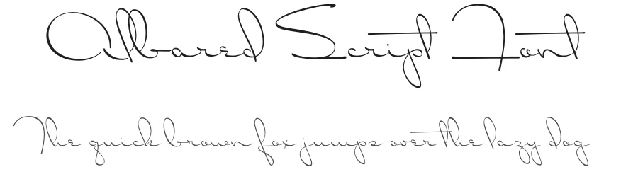 Albared Script Font by Gfont — Script Handwritten Font