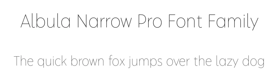 Albula Narrow Pro Font Family by Serpentype — Sans Serif Font