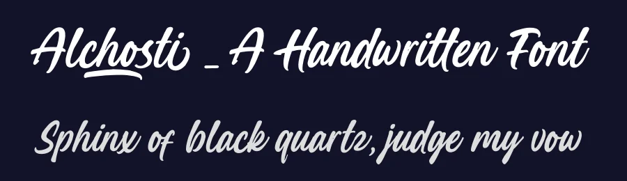Alchosti – A Handwritten Font by [email protected] — Script Handwritten Font — thumbnail 2