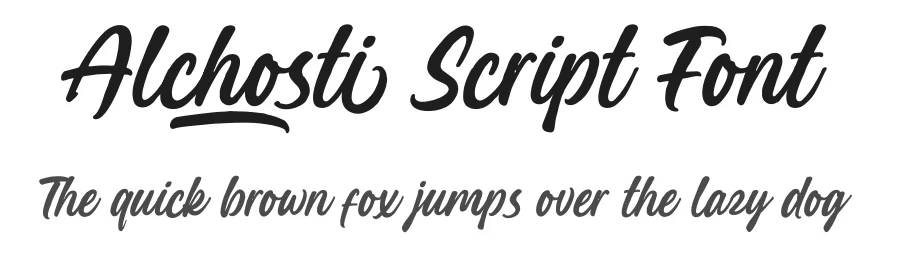 Alchosti Script Font by Hanzel Space — Script Handwritten Font