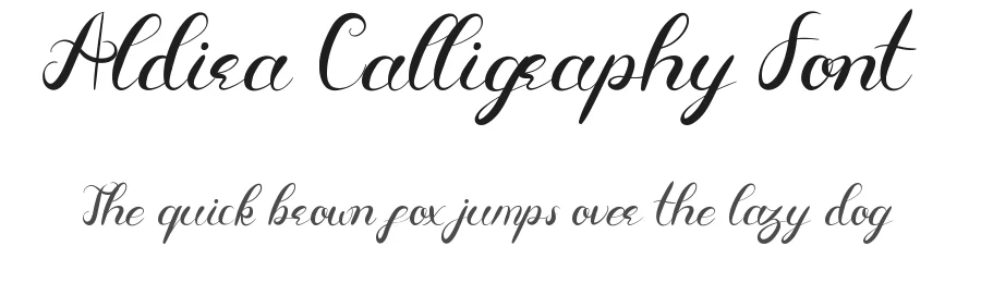 Aldira Calligraphy Font by edricstudio — Script Handwritten Font