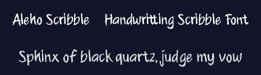 Aleho Scribble – Handwritting Scribble Font by afkaristudio — Display Font — thumbnail 2