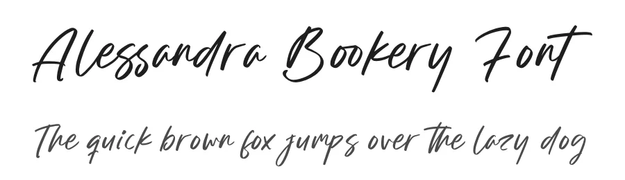 Alessandra Bookery Font by glorytype — Script Handwritten Font