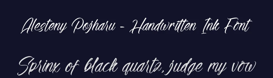 Alesteny Pojharu – Handwritten Ink Font by stylishtype.co — Script Handwritten Font — thumbnail 2