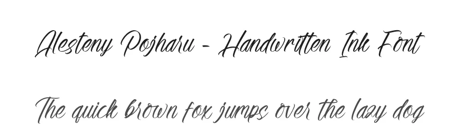 Alesteny Pojharu – Handwritten Ink Font by stylishtype.co — Script Handwritten Font