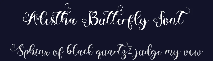 Alestha Butterfly Font by Yoga Letter — Script Handwritten Font — thumbnail 2