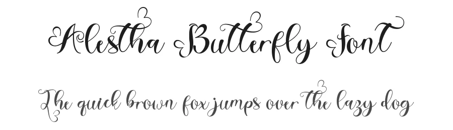 Alestha Butterfly Font by Yoga Letter — Script Handwritten Font