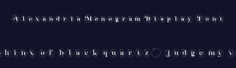 Alexandria Monogram Display Font by letterenastudios — Decorative Font — thumbnail 2