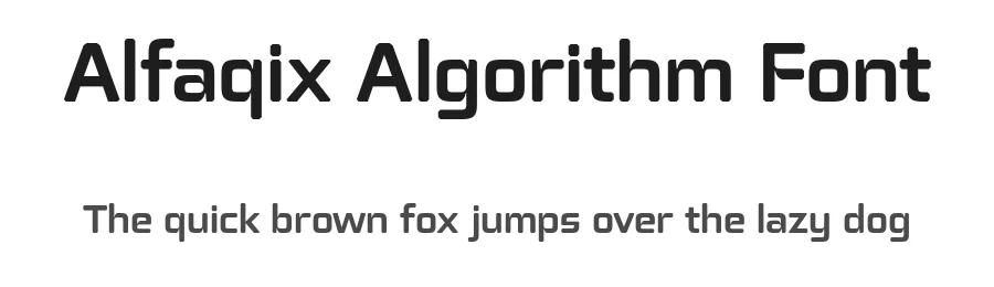 Alfaqix Algorithm Font by Typodermic — Display Font