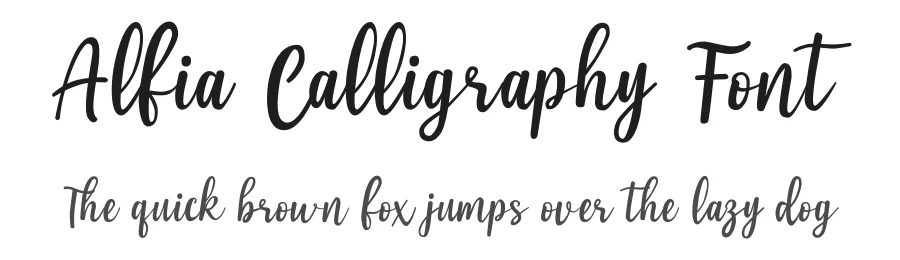 Alfia Calligraphy Font by Morelgraphic — Script Handwritten Font