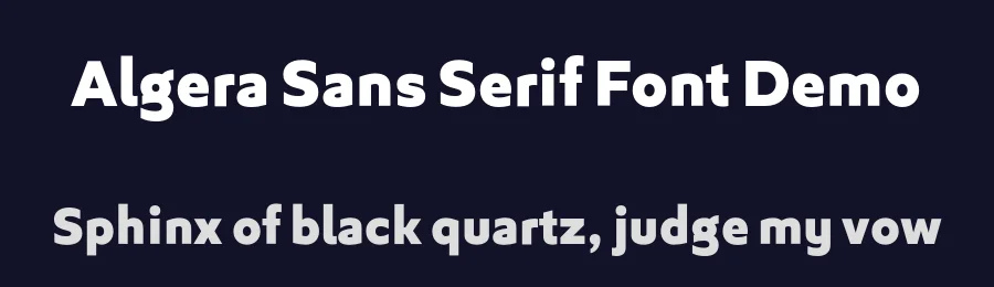 Algera Sans Serif Font Demo by Wahyu and Sani Co. — Sans Serif Font — thumbnail 2