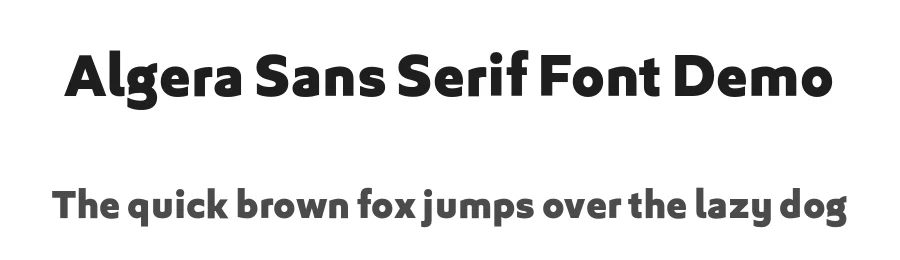 Algera Sans Serif Font Demo by Wahyu and Sani Co. — Sans Serif Font