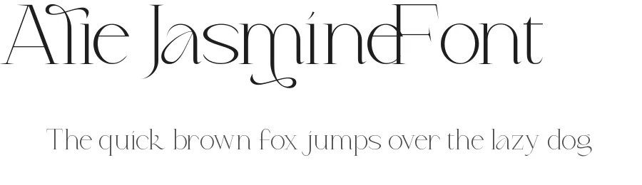 Alie Jasmine Font by noahtype β Decorative Font