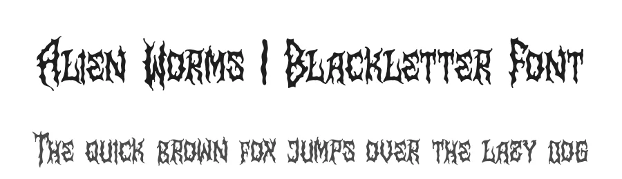 Alien Worms | Blackletter Font by Denustudios — Blackletter Font