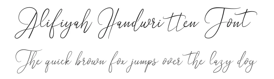 Alifiyah Handwritten Font by fiqiart — Script Handwritten Font