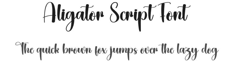 Aligator Script Font by creativeletter — Script Handwritten Font