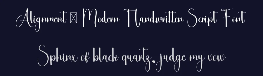 Alignment – Modern Handwritten Script Font by freshtypeink — Script Handwritten Font — thumbnail 2