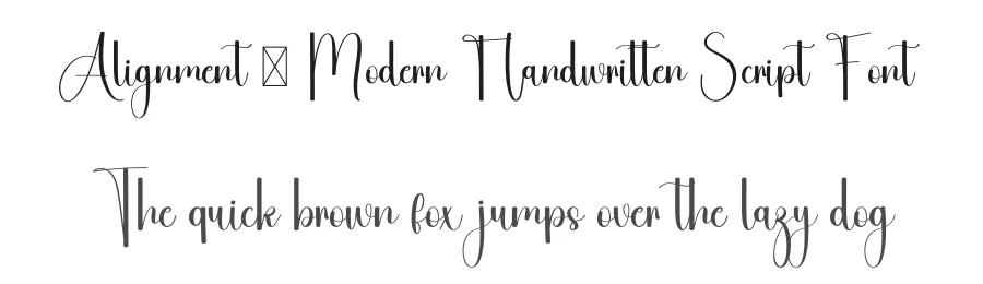 Alignment – Modern Handwritten Script Font by freshtypeink — Script Handwritten Font