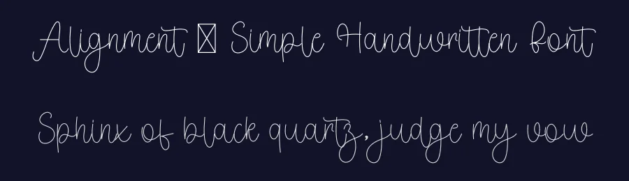 Alignment – Simple Handwritten Font by freshtypeink — Script Handwritten Font — thumbnail 2