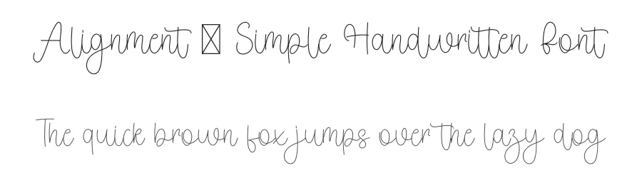 Alignment – Simple Handwritten Font by freshtypeink — Script Handwritten Font