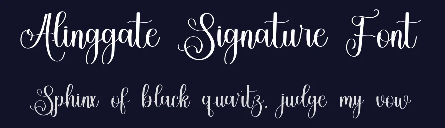 Alinggate Signature Font by freshtypeink — Script Handwritten Font — thumbnail 2