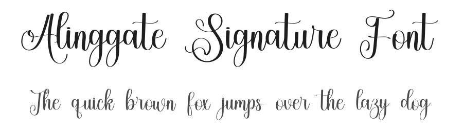 Alinggate Signature Font by freshtypeink — Script Handwritten Font