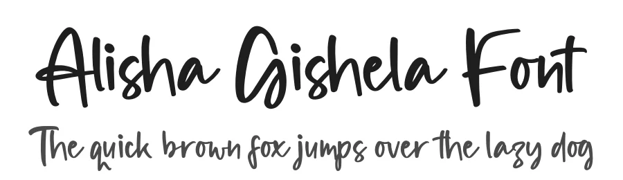 Alisha Gishela Font by perspectype — Script Handwritten Font