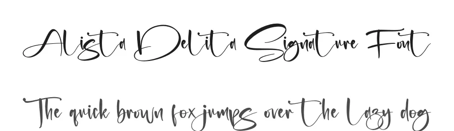 Alista Delita Signature Font by afterpaper — Script Handwritten Font