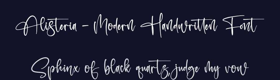 Alisteria – Modern Handwritten Font by letternity — Script Handwritten Font — thumbnail 2