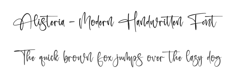 Alisteria – Modern Handwritten Font by letternity — Script Handwritten Font