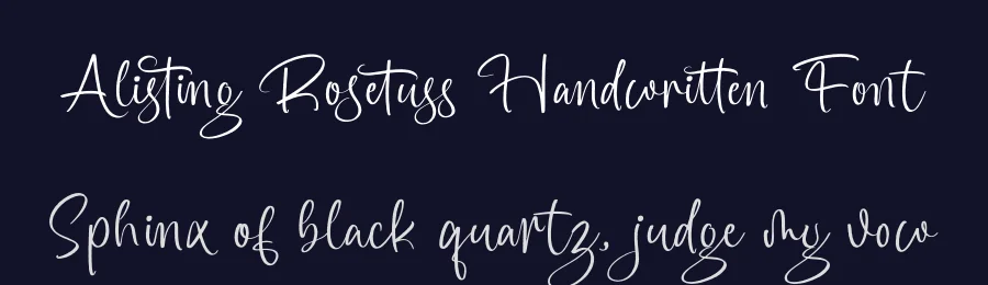 Alisting Rosetuss Handwritten Font by stylishtype.co — Script Handwritten Font — thumbnail 2