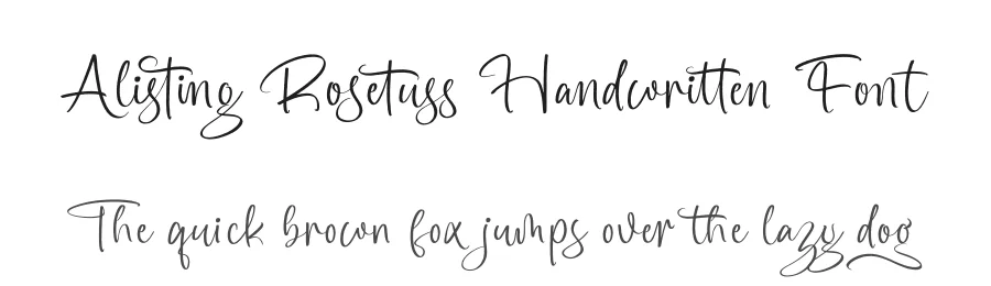 Alisting Rosetuss Handwritten Font by stylishtype.co — Script Handwritten Font
