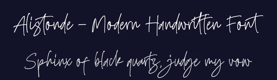 Alistonde – Modern Handwritten Font by glorytype — Script Handwritten Font — thumbnail 2