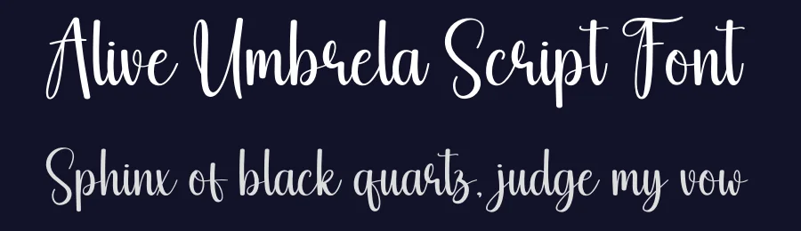 Alive Umbrela Script Font by creativeletter — Script Handwritten Font — thumbnail 2